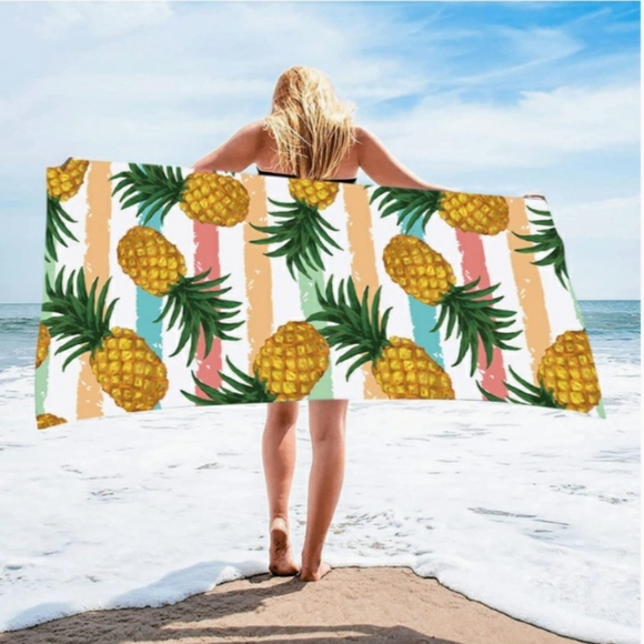 Other - ● NWT Pineaple Microfiber Pool Sandproof Beach Towel